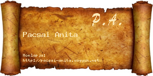 Pacsai Anita névjegykártya